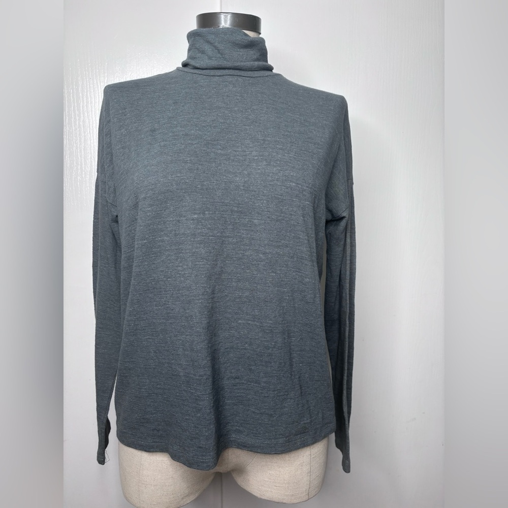 Madewell Women’s S Blue Long Sleeve Turtleneck Top
